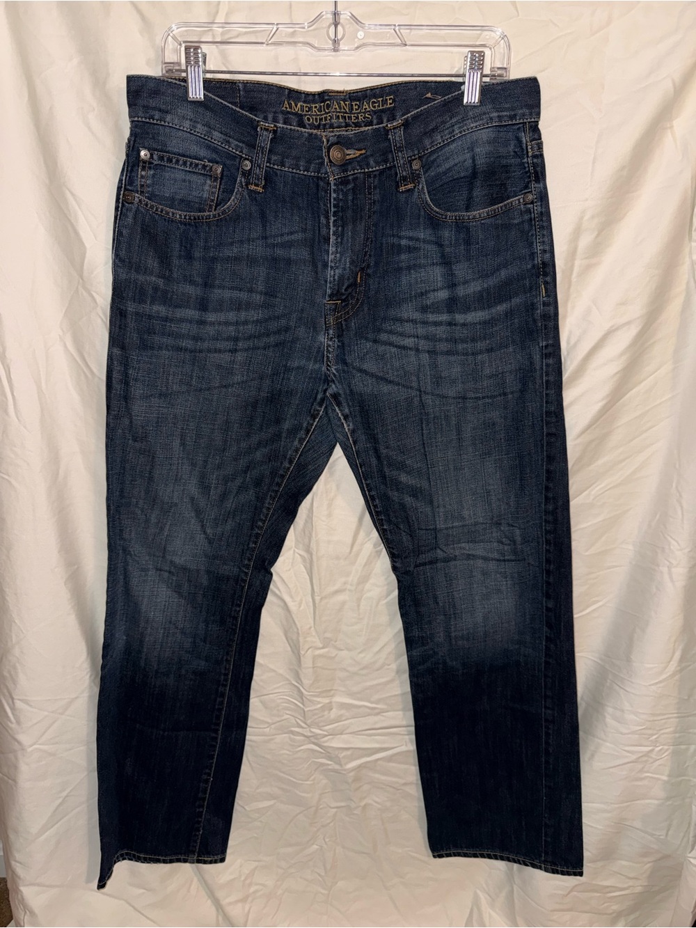 American Eagle Outfitters Men’s Dark Blue Straight Jeans 32/32